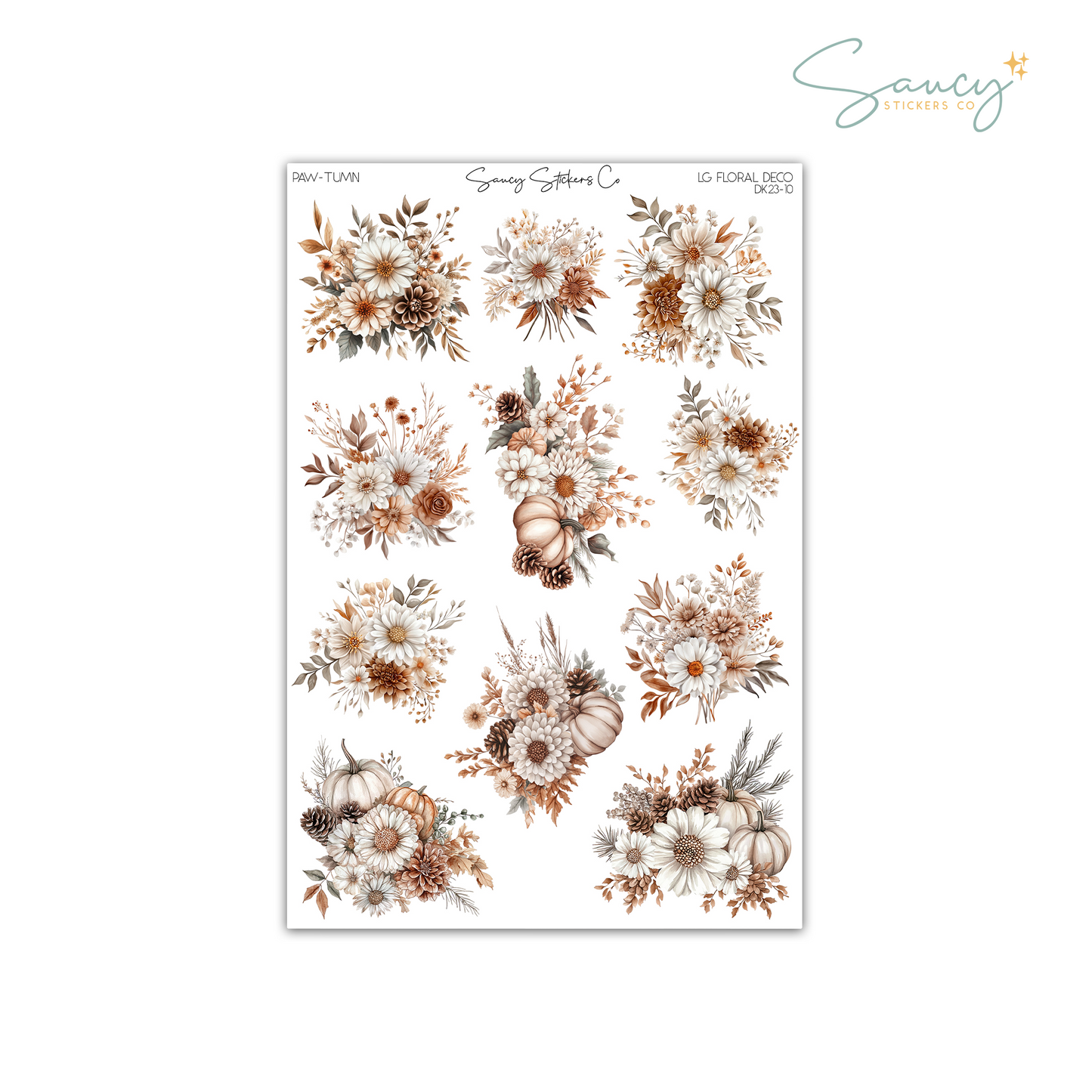 Paw-tumn • Large Floral Deco