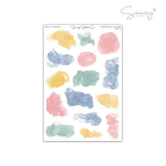 Meow-mi Beach • Watercolor Splashes
