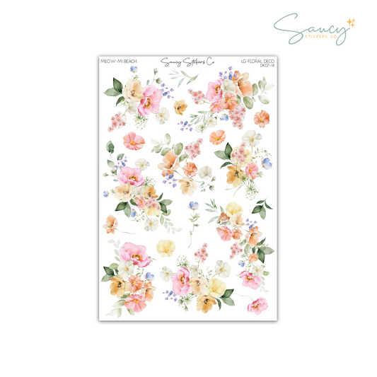 Meow-mi Beach • Large Floral Deco
