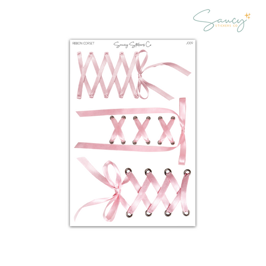 Ribbon Corset • Journaling Stickers