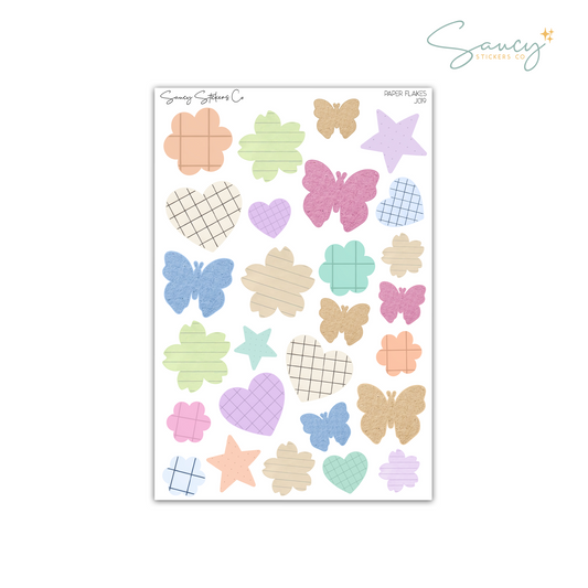 Paper Flakes • Journaling Stickers