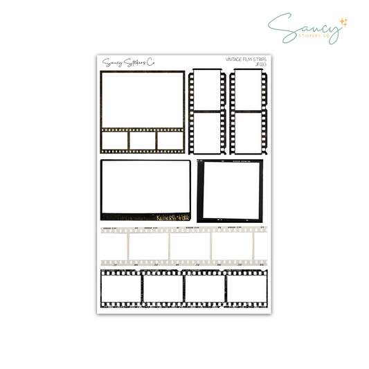 Vintage Film Strips • Journaling Stickers