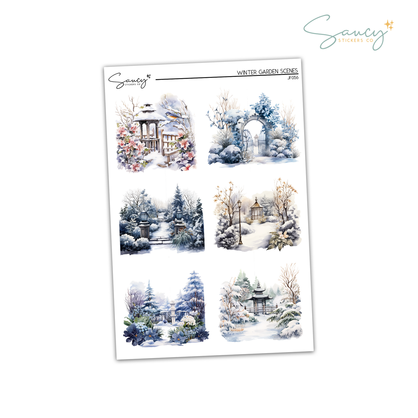 Winter Garden Scenes | Journaling Stickers
