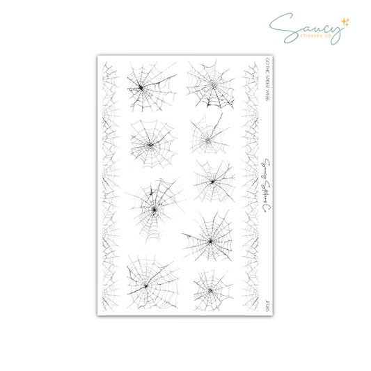 Gothic Spiderwebs • Journaling Stickers
