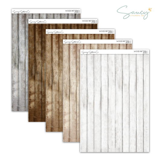 Wood Patterns • Journaling Stickers