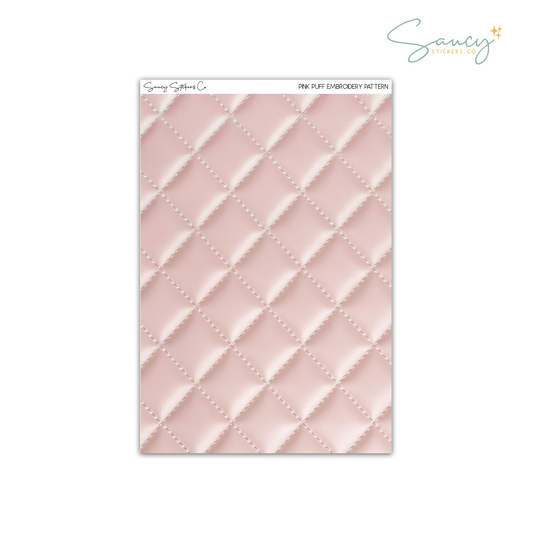 Pink Puff Embroidery • Pattern