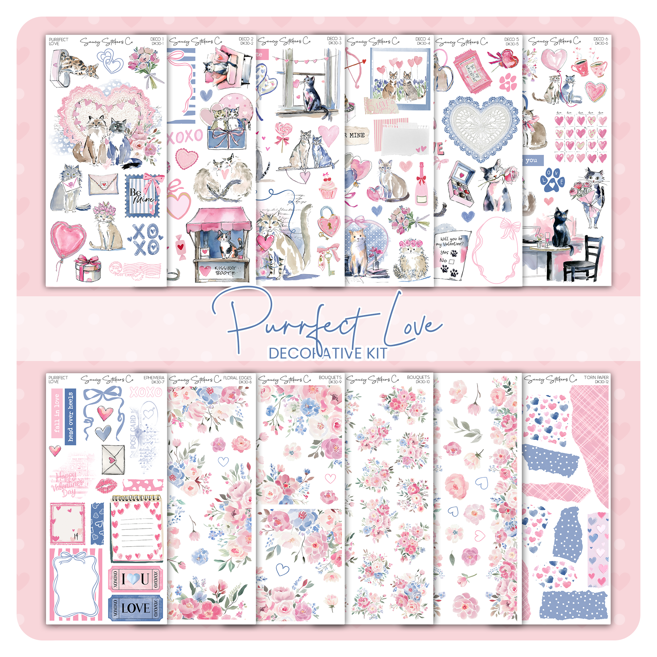 Purrfect Love • Decorative Kit – Saucy Stickers Co