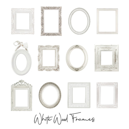 White Wood Frames • Sticker Die Cuts