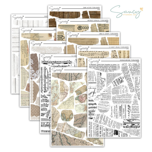 Torn Paper Collection | Journaling Stickers