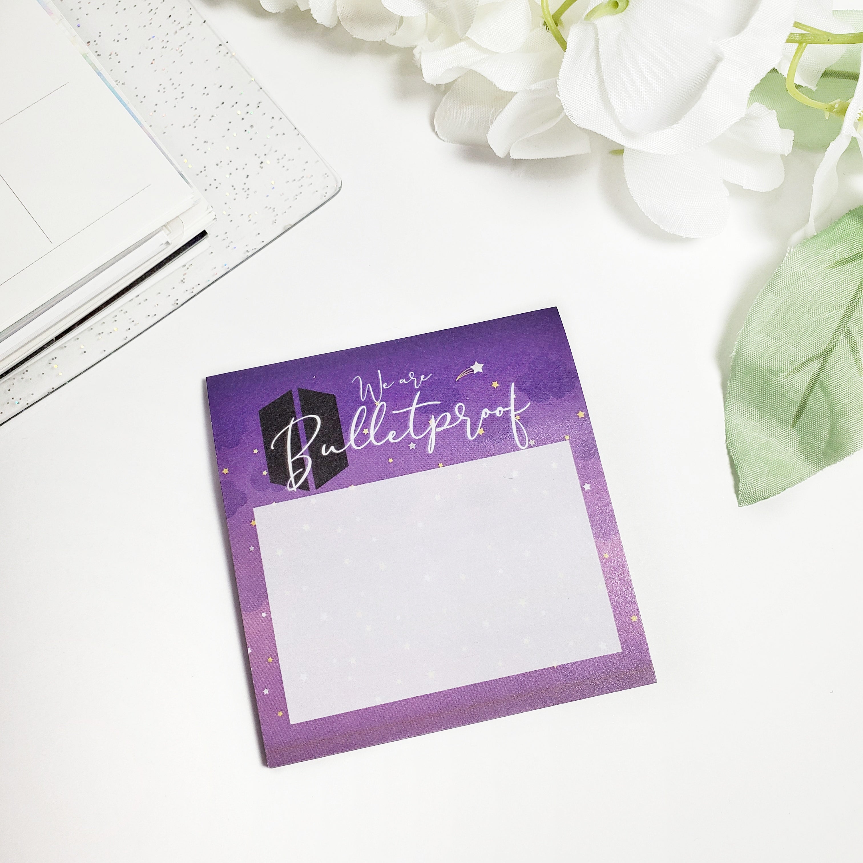 We Are Bulletproof BTS Sticky Notes – Saucy Stickers Co