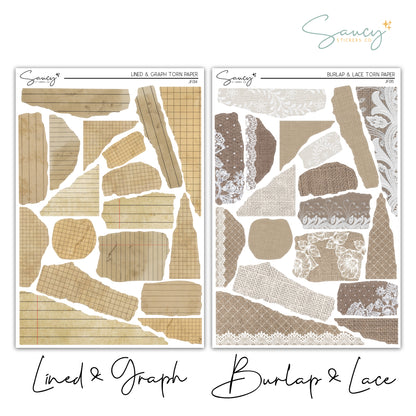 Torn Paper Collection | Journaling Stickers