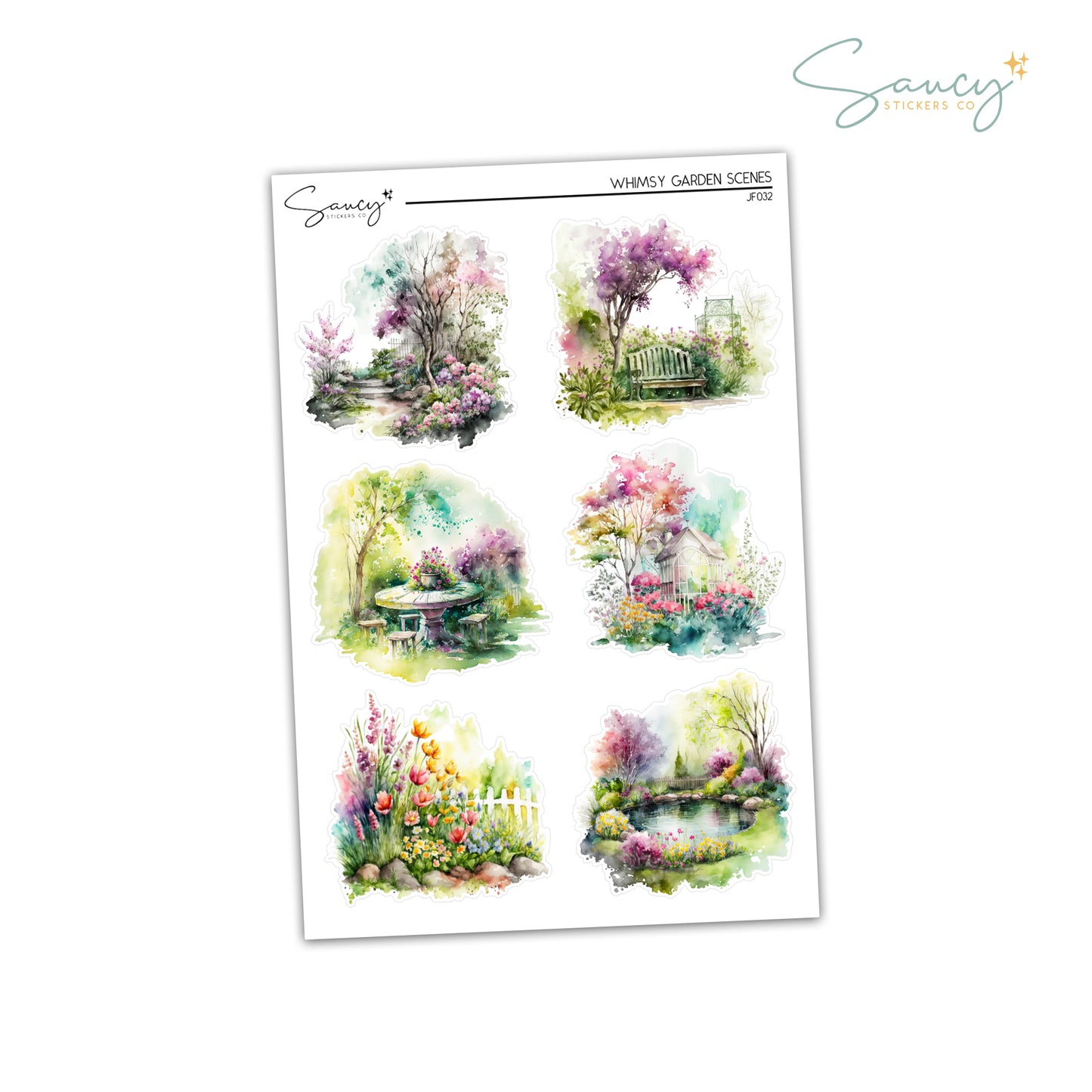 Whimsy Garden Scenes | Journaling Stickers