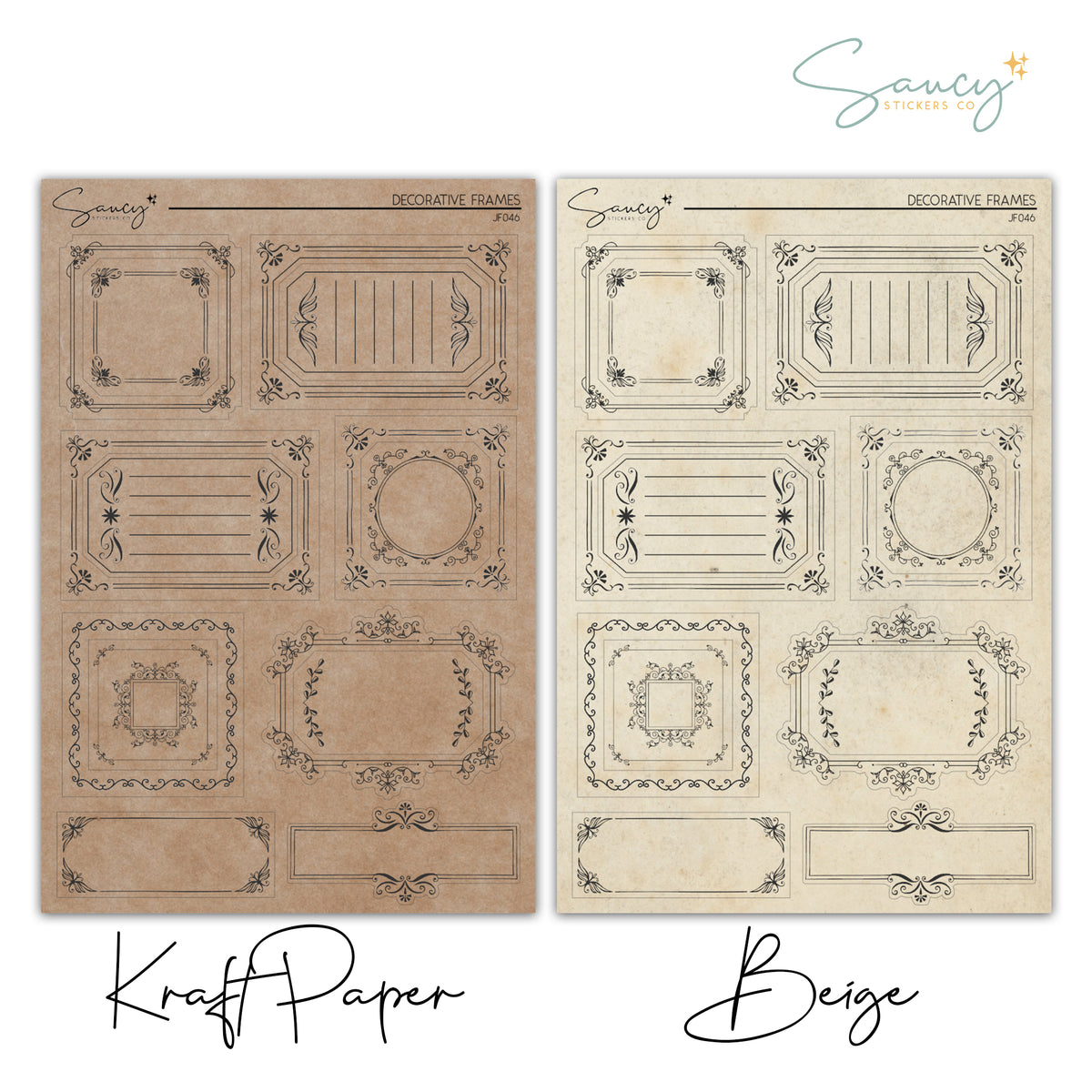 Frame Type Sticker Decorative Frames – Saucy Stickers Co